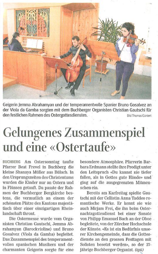 Schaffhauser Nachrichten 22. April 2014