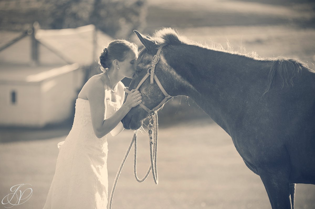 Saratoga Wedding Photographer, upstate wedding photographer, outdoor wedding photo, bride with horse photo