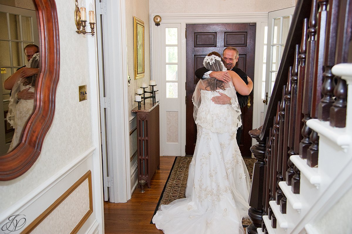first look with dad albany wedding photographer