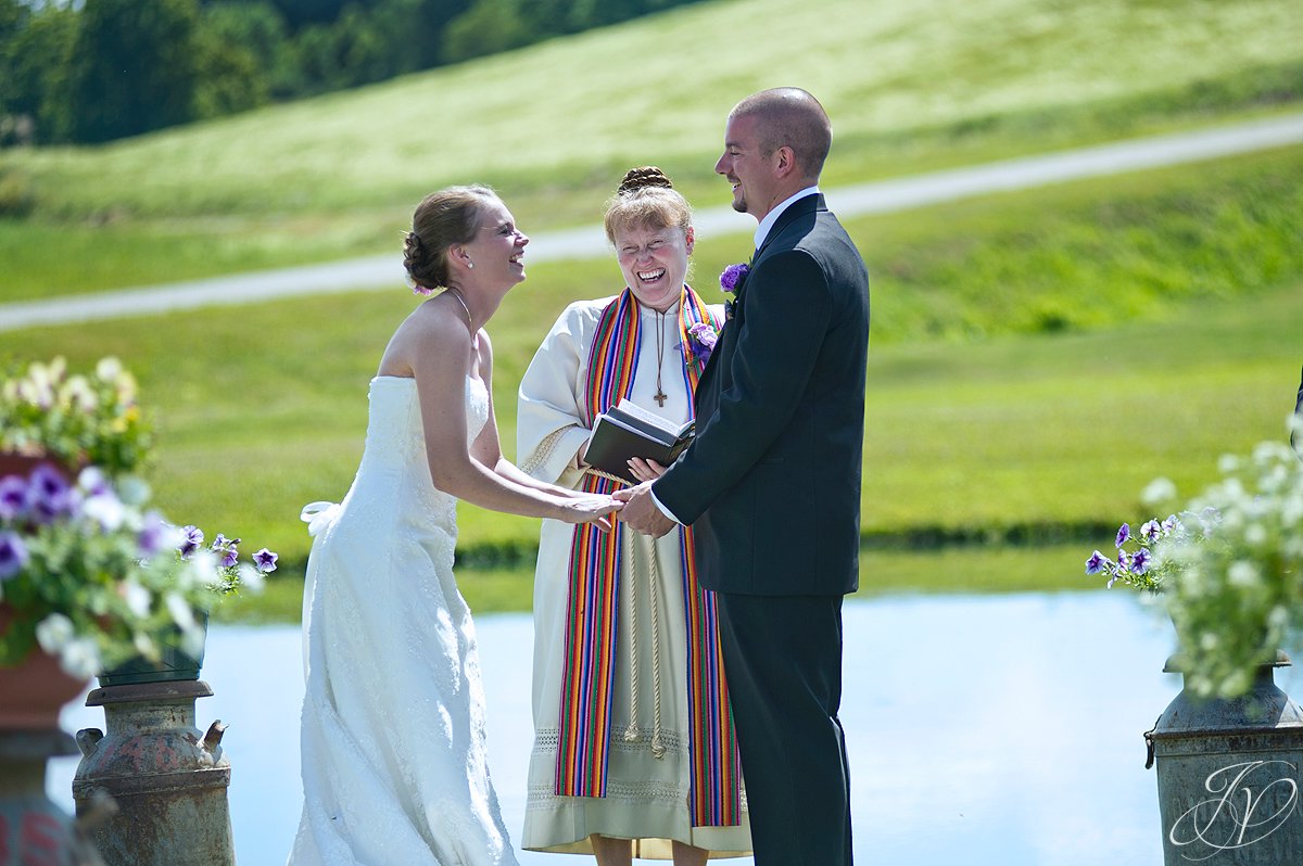 Saratoga Wedding Photographer, upstate wedding photographer, outdoor wedding photo, fun ceremony photo