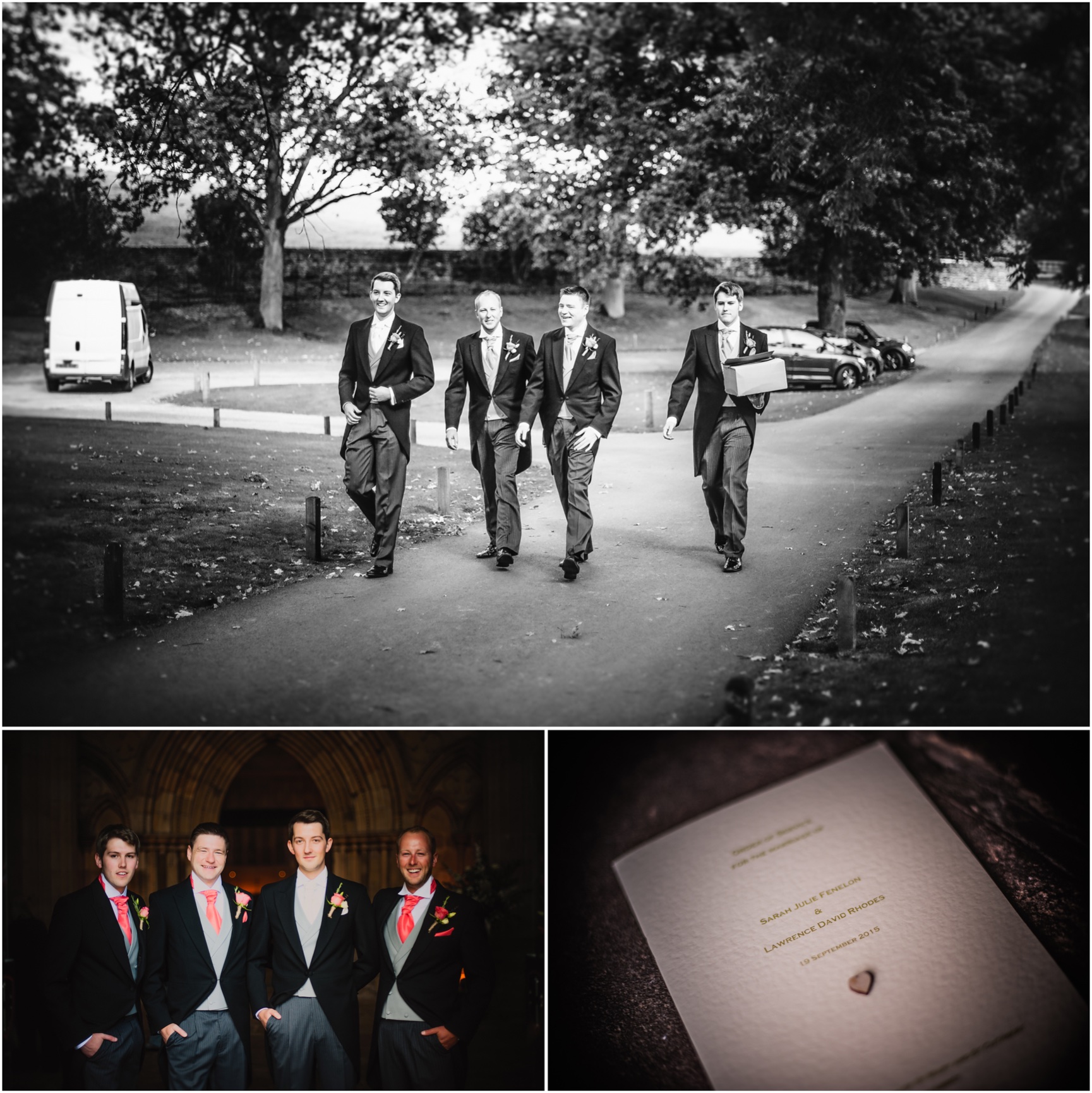 Lancashire photography of groom and his ushers