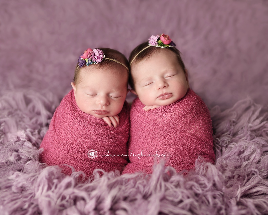 Sweet Sameer and Saira - Suwanee Twin Newborn Baby Photographer 