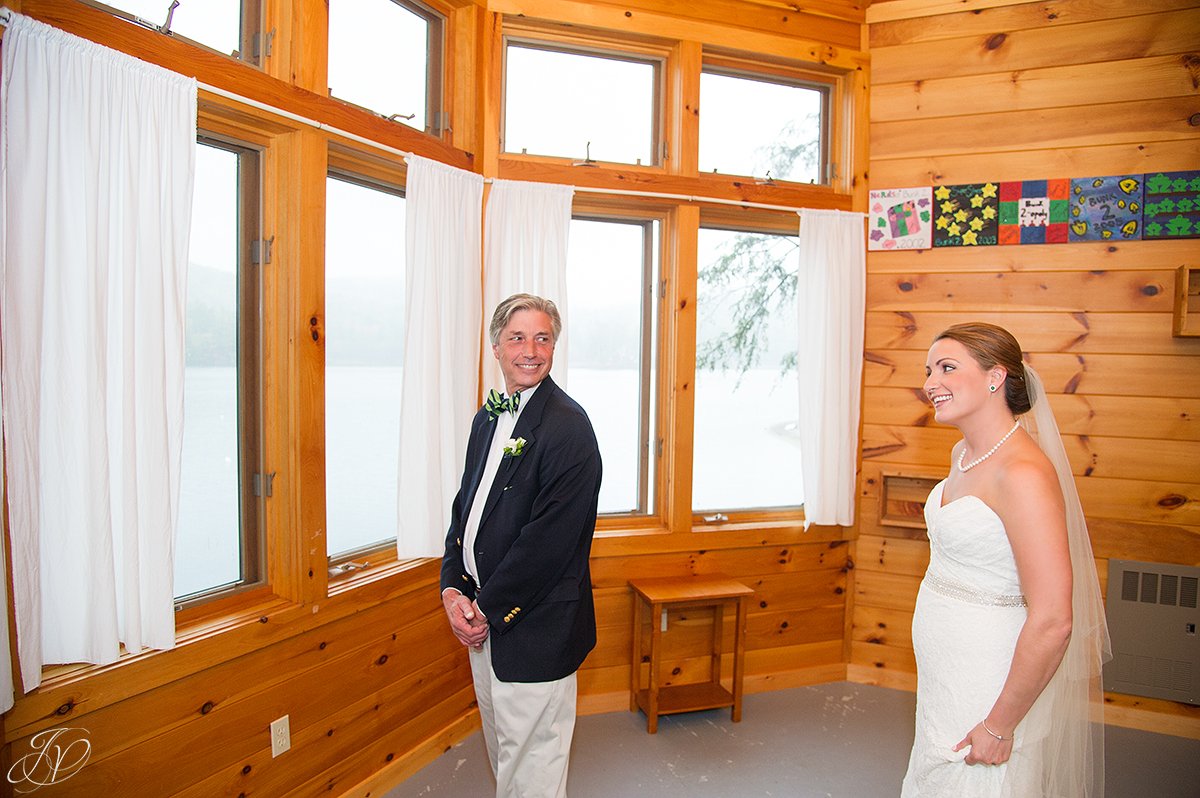 first look with father albany wedding photographer