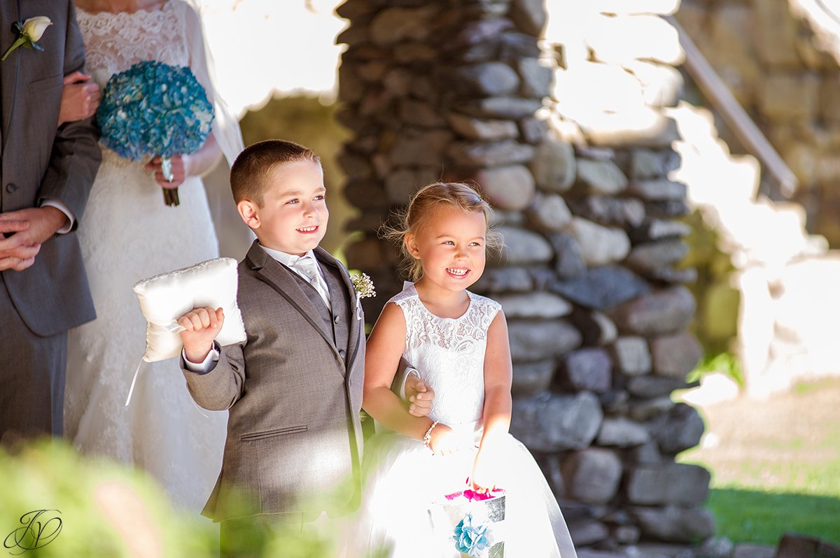 adorable flower girl and ring bearer