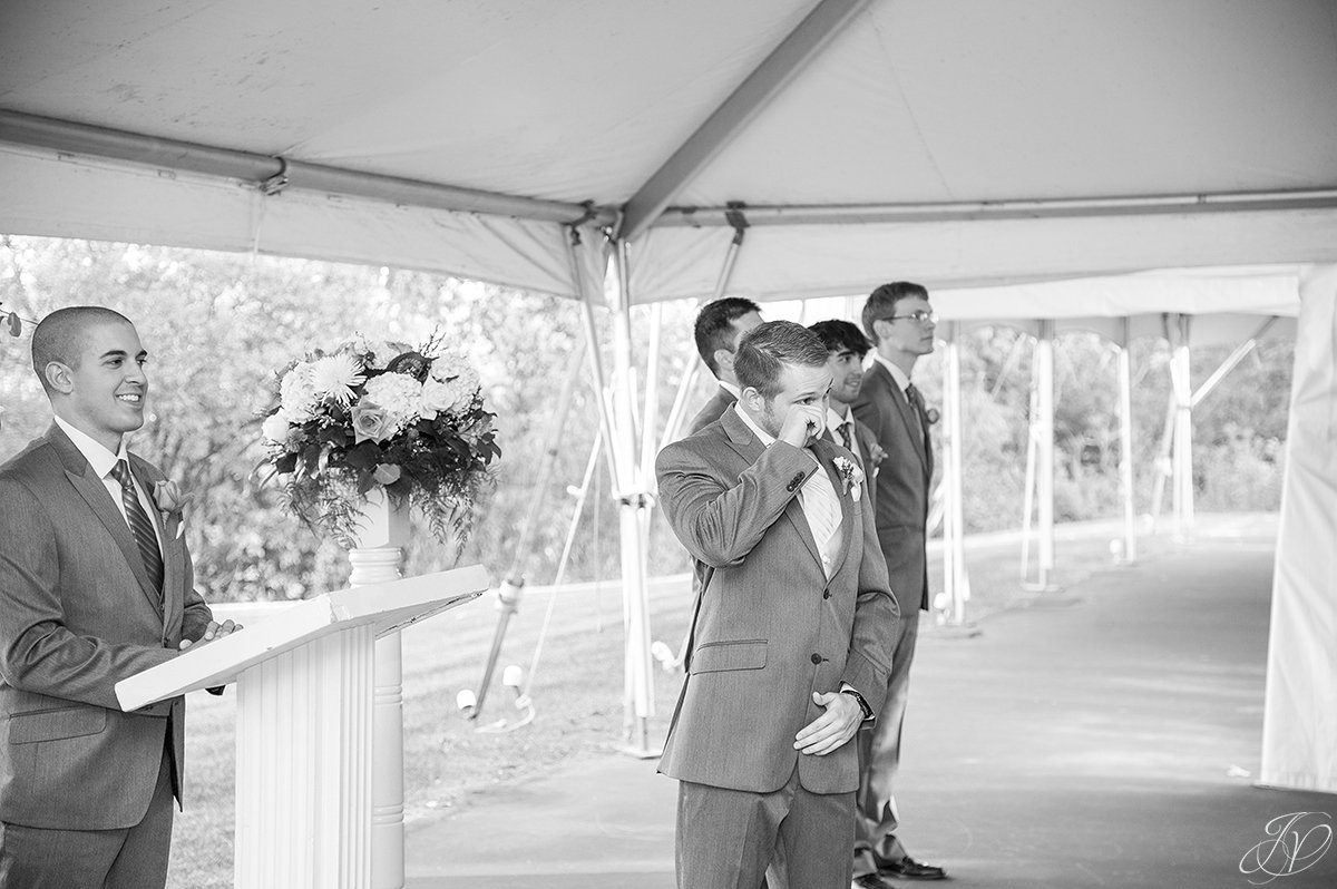 groom seeing bride for the first time albany wedding photographer