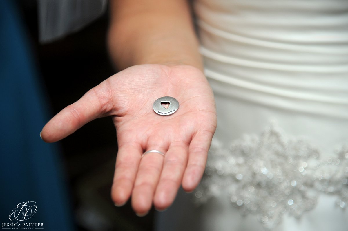six pence, wedding lucky charm, getting ready photos, Albany wedding photography, troy wedding photographer, emily willard, franklin terrace wedding, Bride photo