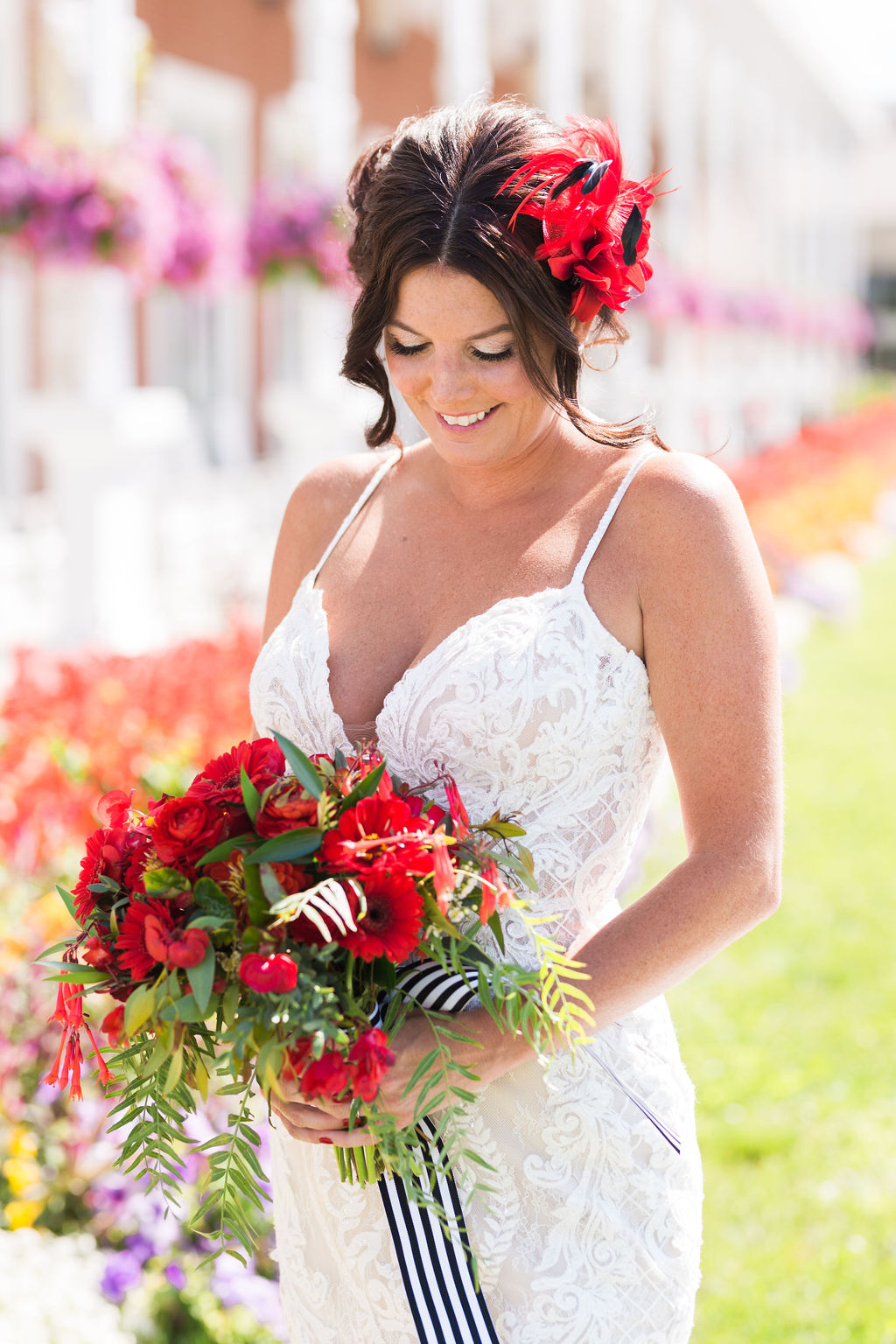 Amy with bouquet