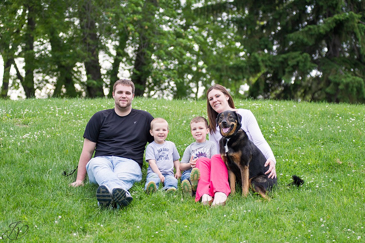 animal rescue family, family portrait