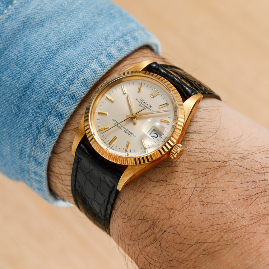 Rolex DATE 15038 18K Alitalia Papers 1989 - Roy & Sacha Davidoff SA