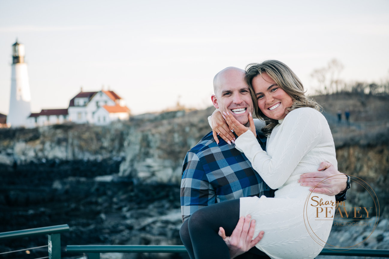 Ashley & Mason's Engagement Proposal at Portland Head Light