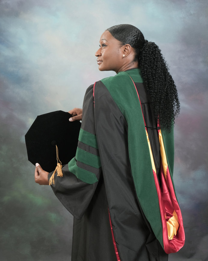 graduation gown and collar