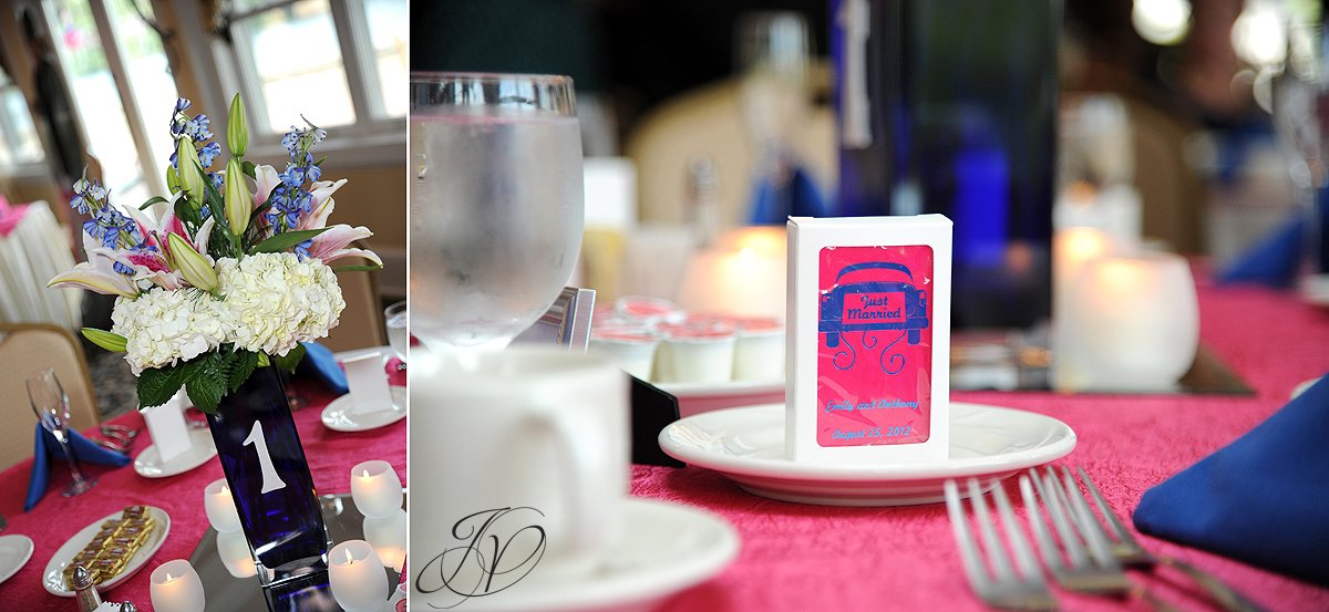 reception detail photos, Waters Edge Lighthouse, schenectady rose garden, Schenectady Wedding Photographer