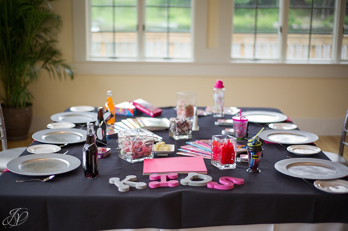 fun kids table at a wedding reception