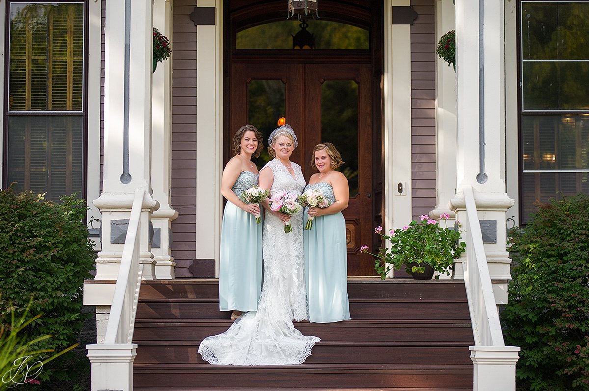 unique vintage small bridal party portrait