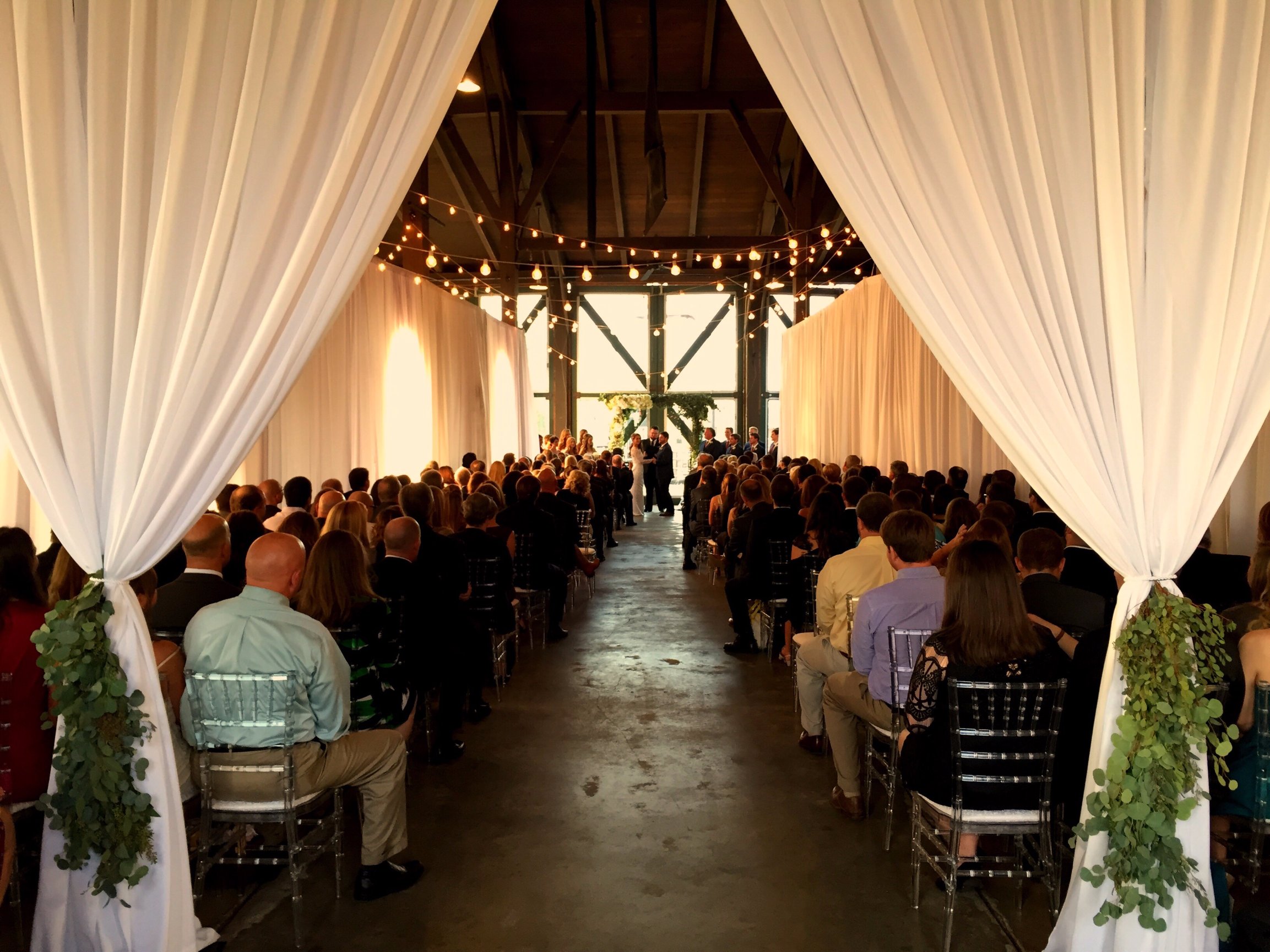 The Roundhouse with Metropolitan Drape, Lighting, DJ and more! Wedding