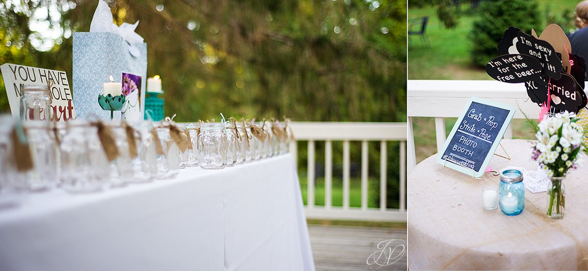 vintage reception details, tent reception