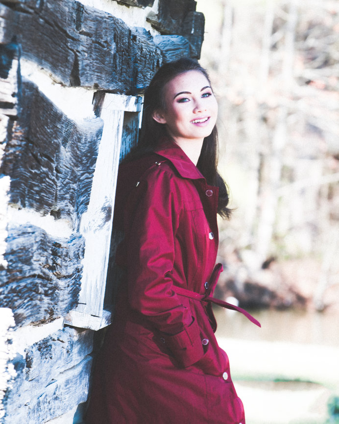 Editorial wooded village fine art senior portrait of an Indian Springs Village The Woodlands senior by Master Photographer Ty Swartz