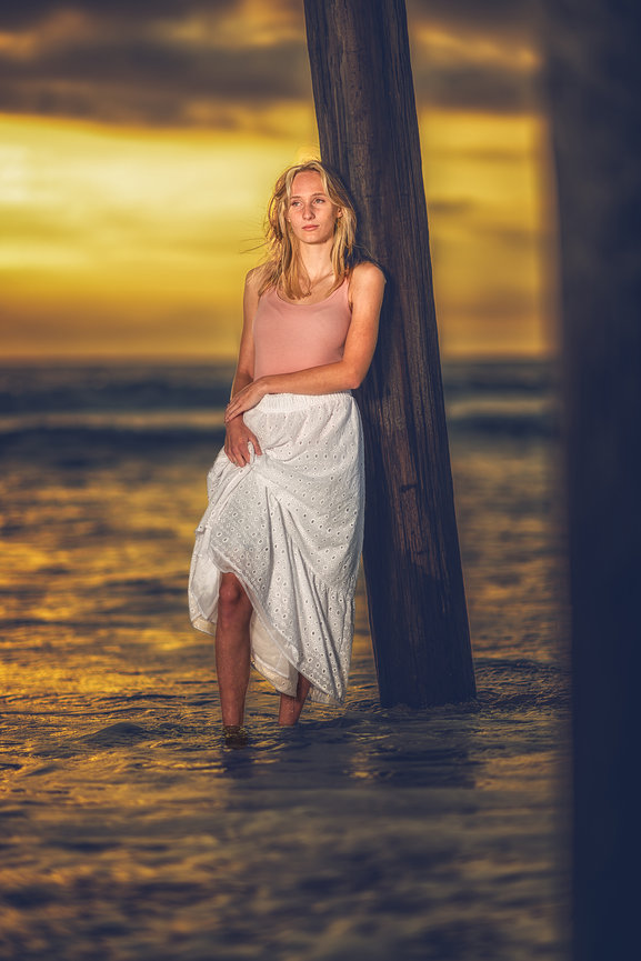 Joyful senior portrait in The Woodlands TX, bespoke autumn light by Swartz Portraits, M.Photog.Cr. Ty Swartz