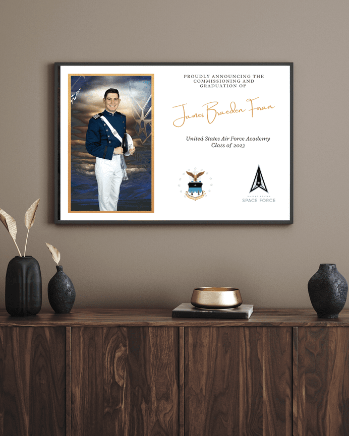 Desert Cactus USAFA Notizkarten-Set – 10 Karten + Umschläge, Dicker Karton, Für USAFA Fans, Made In USA