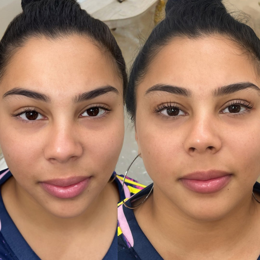 Lash lift and tint before and after &mdash; Brown Bella Beauty