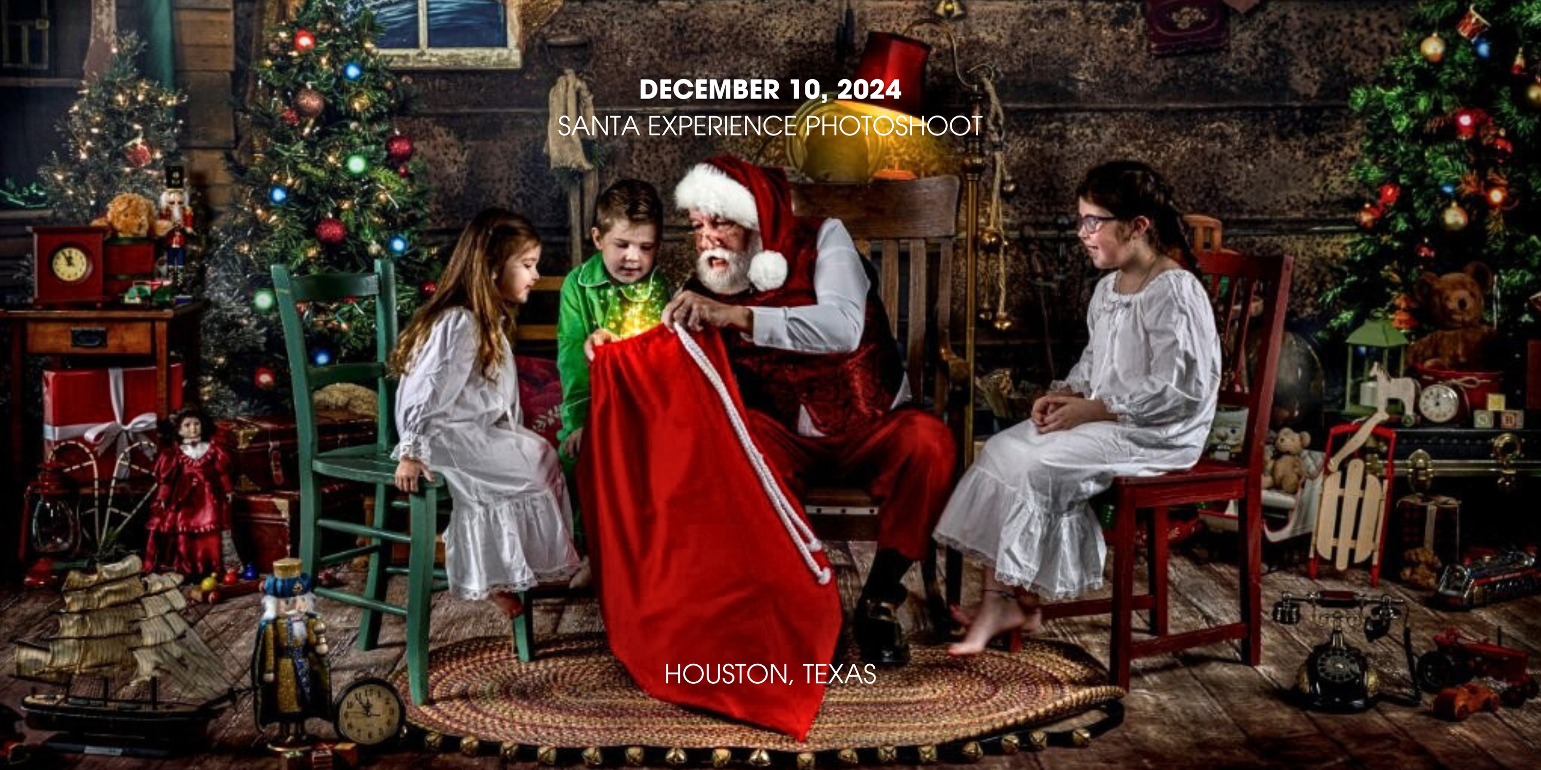 December 10 - Houston, Texas - Santa Experience Christmas Photoshoot