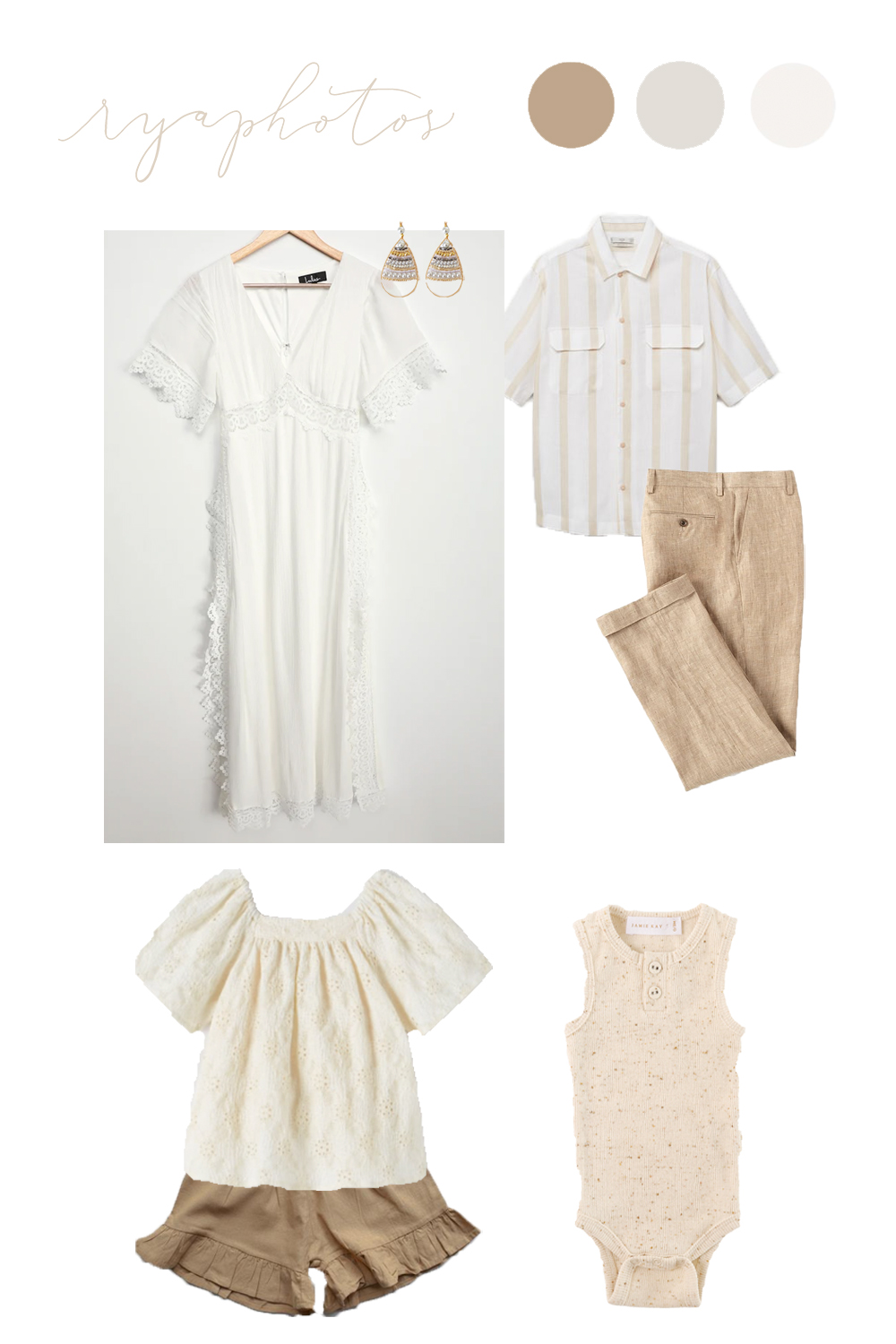 what to wear to your sunrise beach family session family outfit ideas neutral