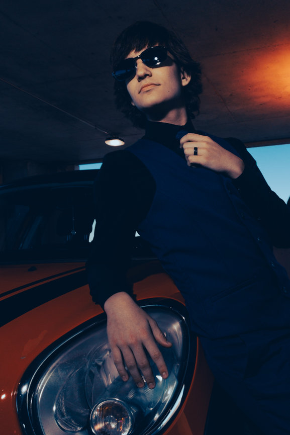 Senior Portraits guy boy mini cooper MJ Portrait Design Lafayette Indiana
