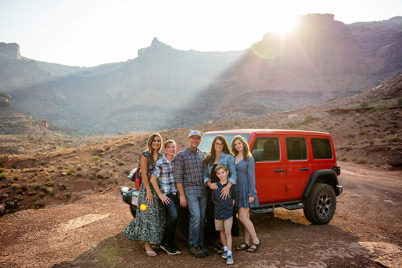 The Sparks family in Moab
