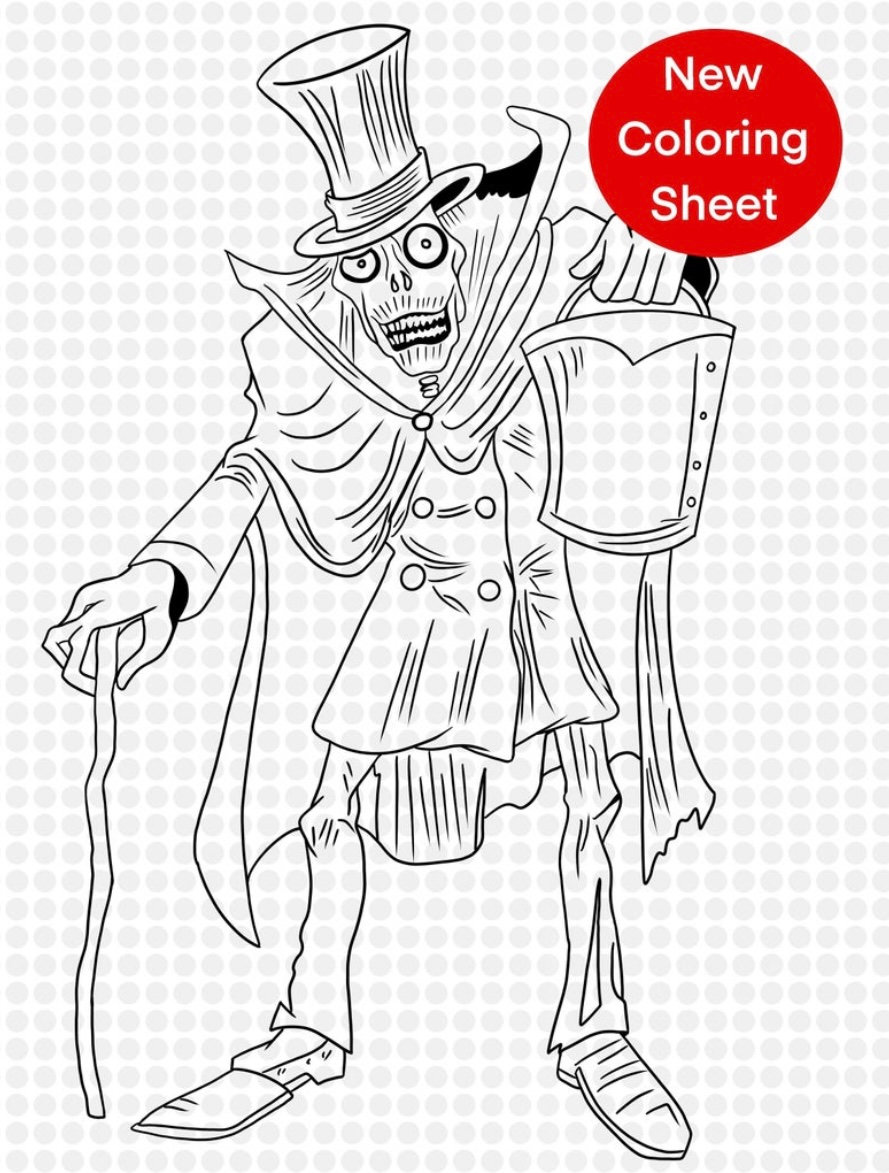 Hat Box Ghost Coloring Sheet - Jayson's Photography