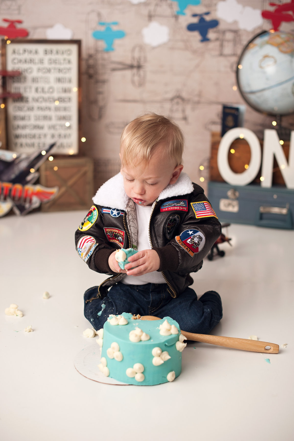 A Top Gun Cake Smash Salt Lake City Utah Cake Smash Photographer