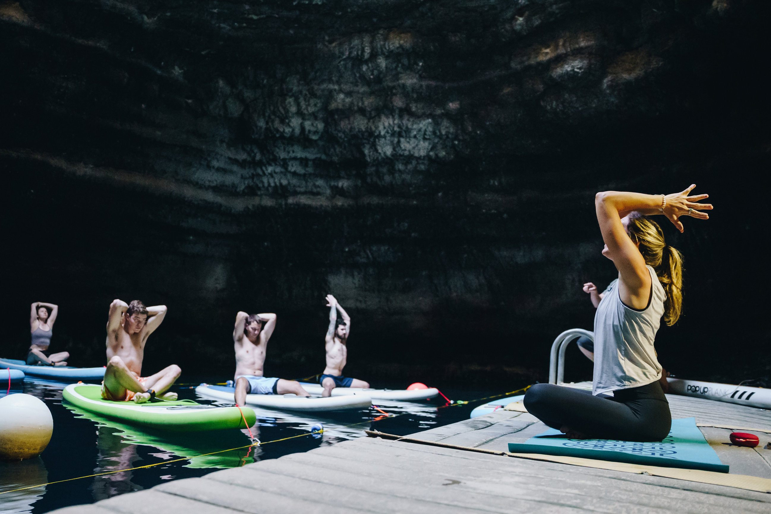 Paddleboard park city yoga adventures