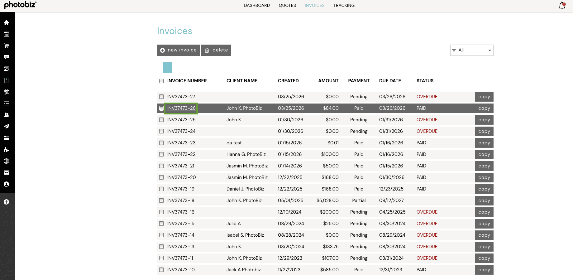 How To Print An Invoice - PhotoBiz Knowledge Base