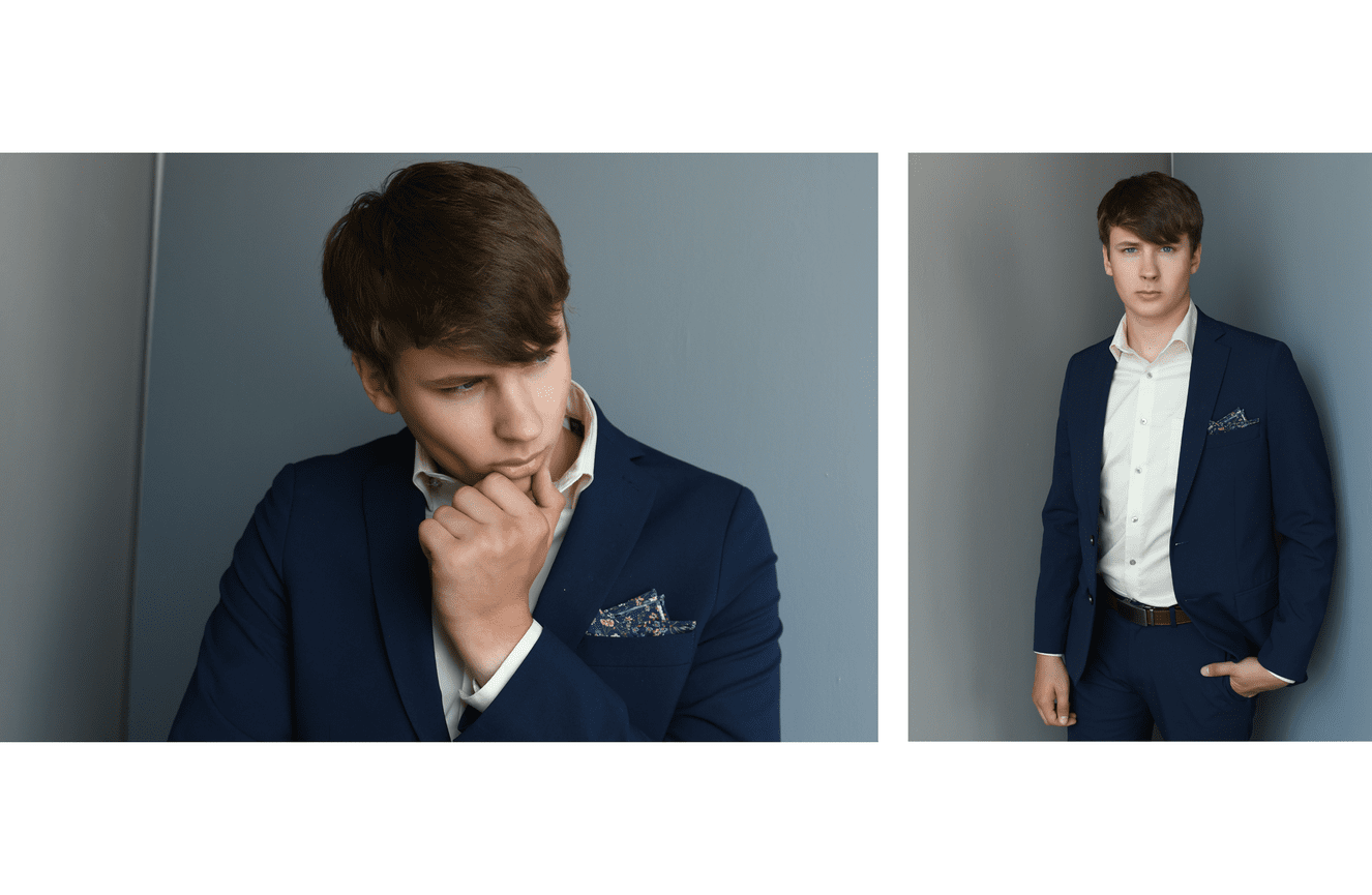 Leo, wearing his suit with pocket square is looking very James Bond 007.