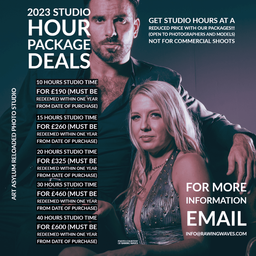 STUDIO HOUR PACKAGES - Art Asylum Reloaded photo studio